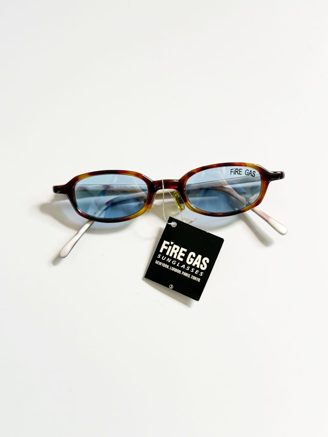 90s FIRE GAS 토터스쉘 뿔테 스퀘어 틴트 빈티지 선글라스 상품이미지1