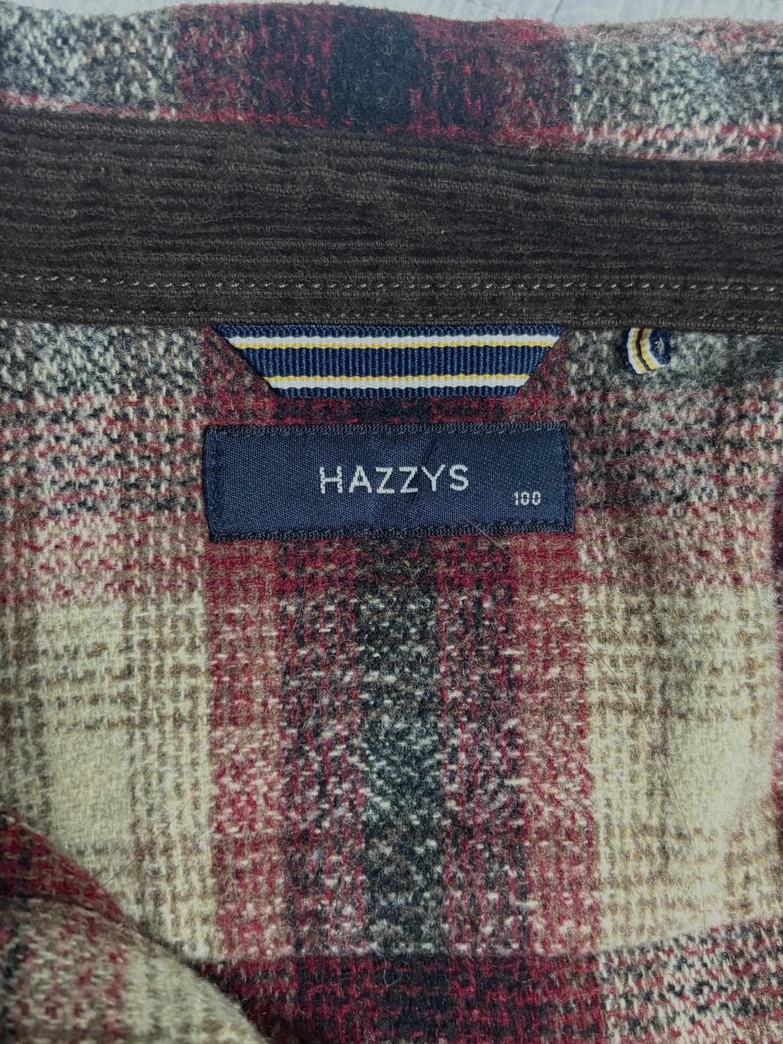 HAZZYS 헤지스 체크 셔츠 가디건 남여공용 상품이미지4