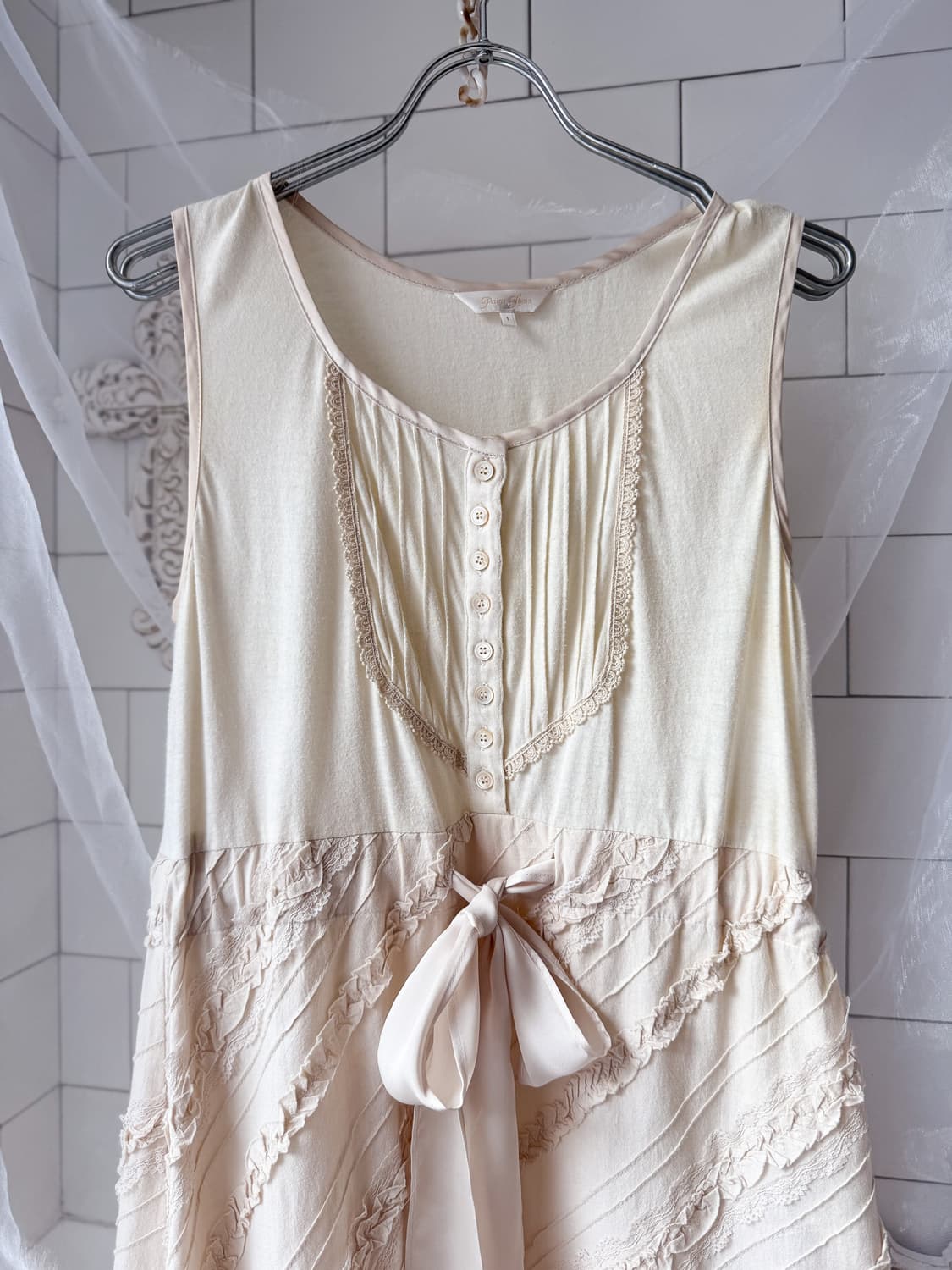 Cotton Lace Button Dress 0316 상품이미지5