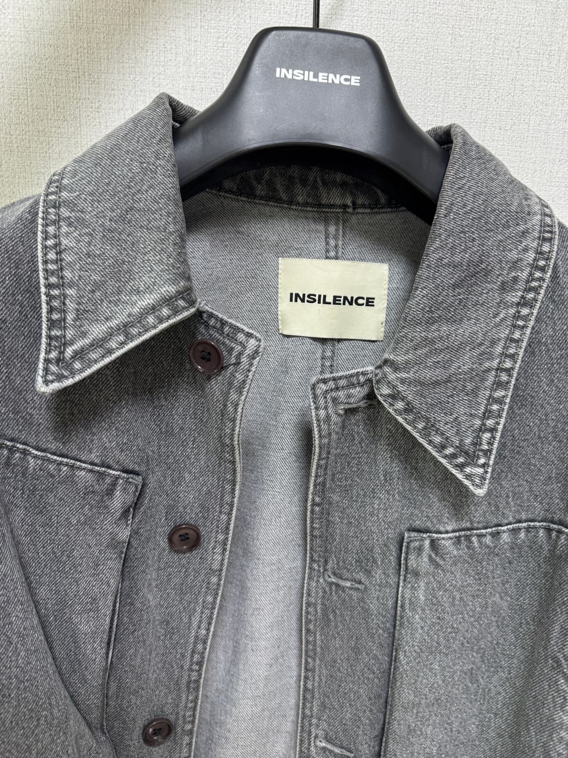 인사일런스 CALIK 데님 보머 자켓 WASHED GREY 상품이미지4