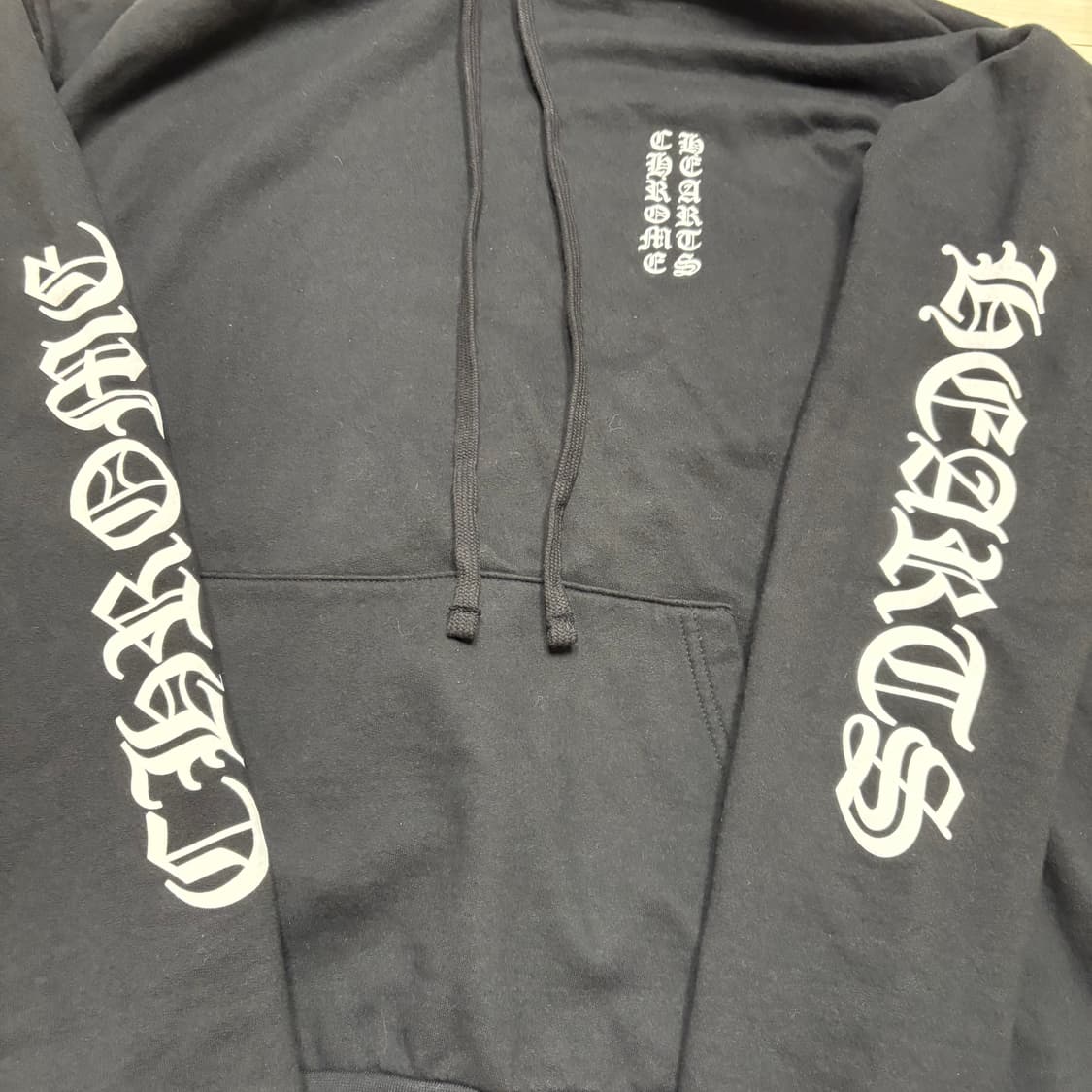 크롬하츠 버티컬 1988 로고 후드 XL 상품이미지2