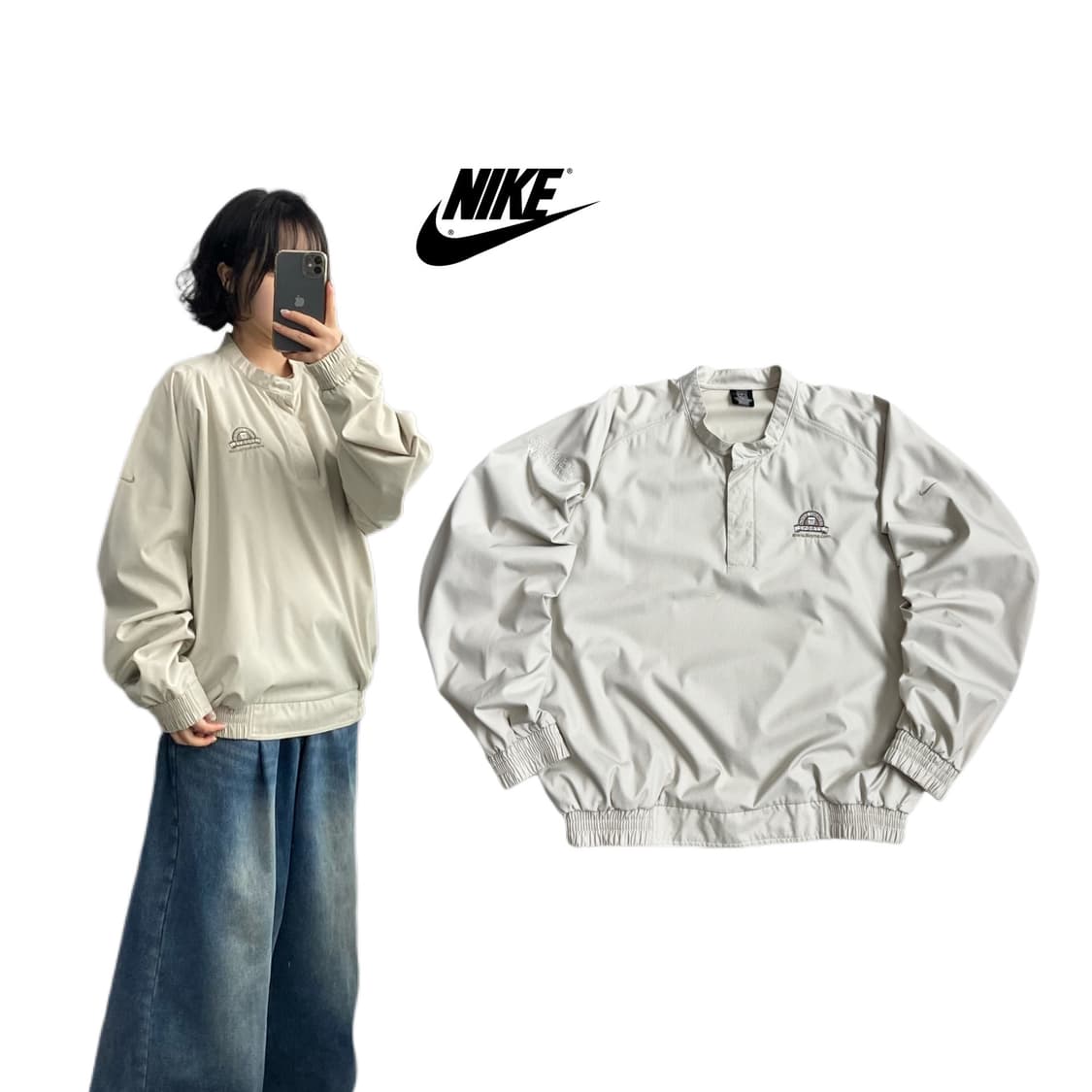 나이키 00s 스우시 올드스쿨 웜업 바람막이 상품이미지1