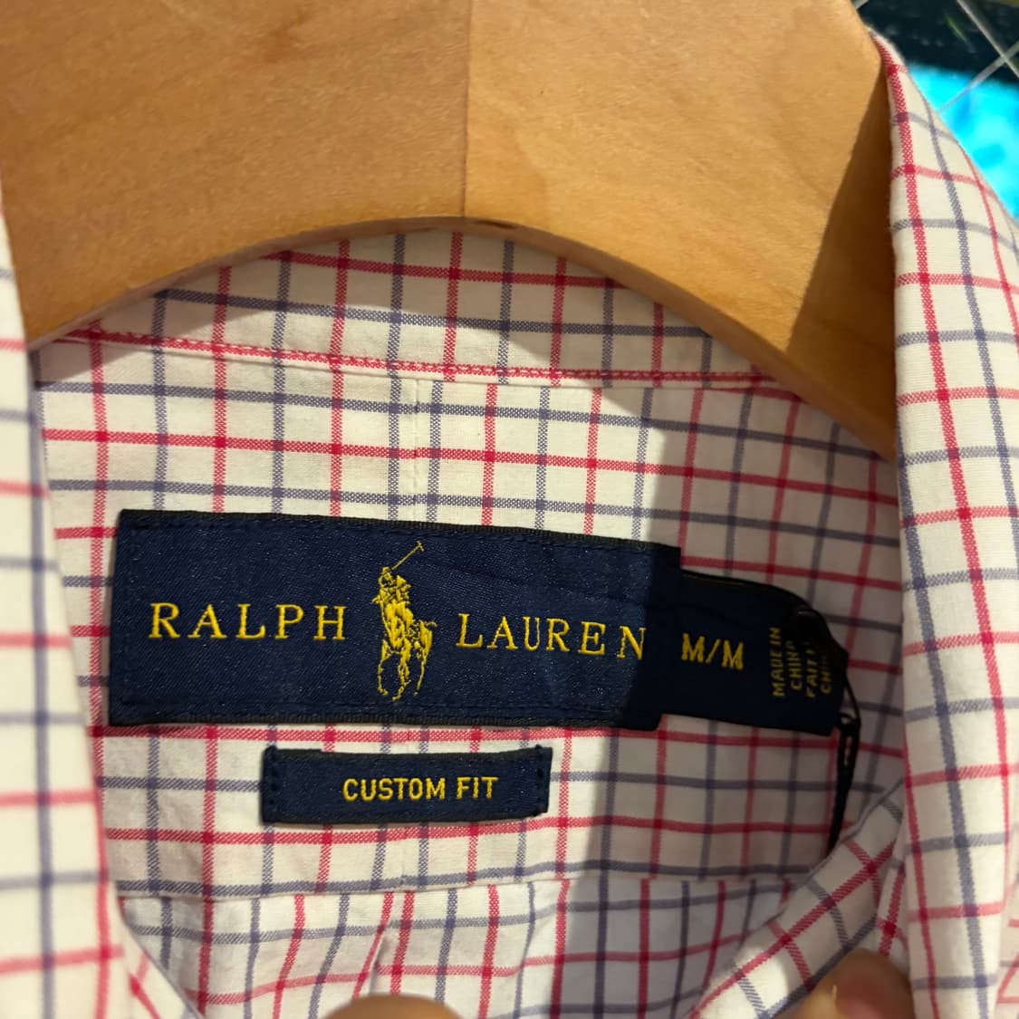 polo 폴로 커스텀핏 블루 레드 체크 셔츠 상품이미지6