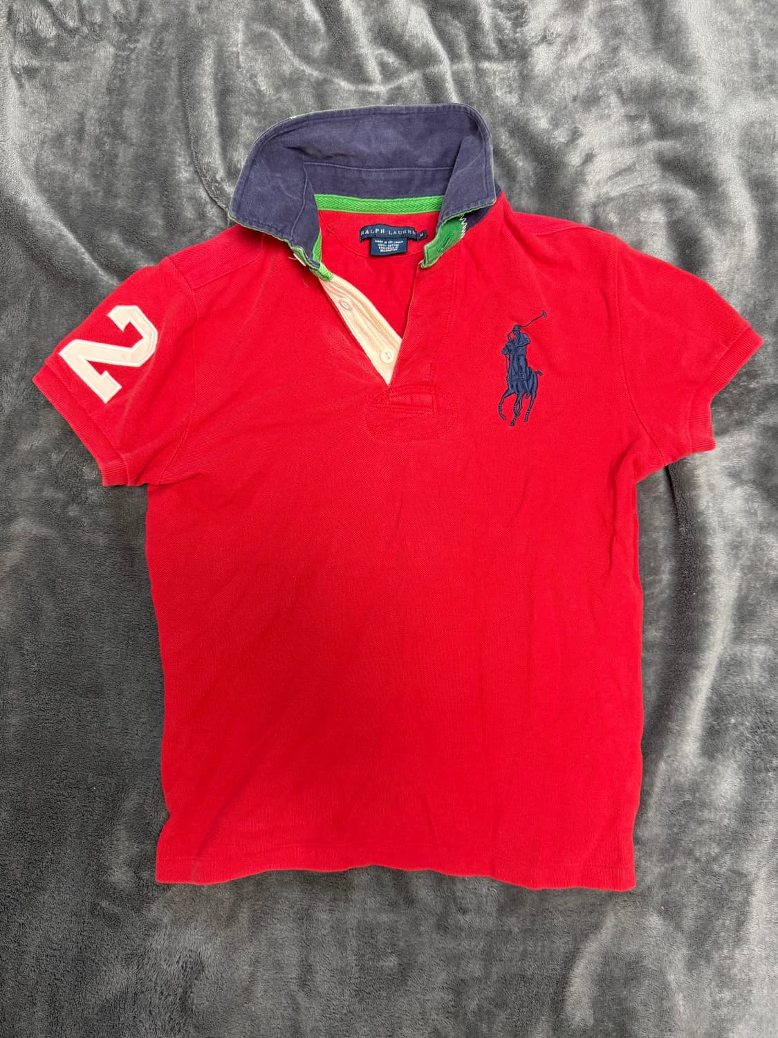 폴로 랄프로렌 2000s 빈티지 럭비 pk 자수 카라티 (M) 상품이미지1