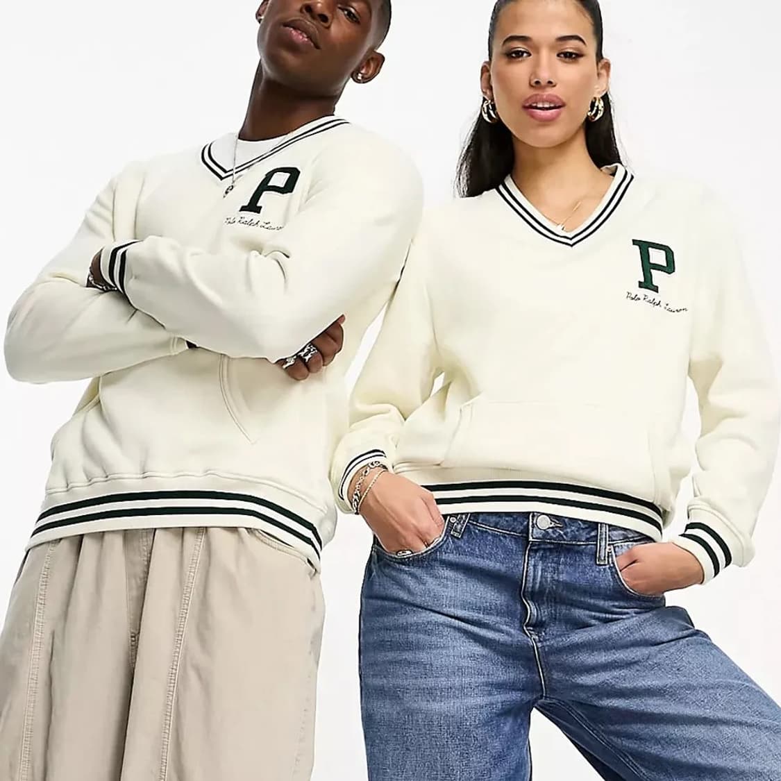 폴로 랄프로렌 브이넥 라인 스웻셔츠 S사이즈 상품이미지1