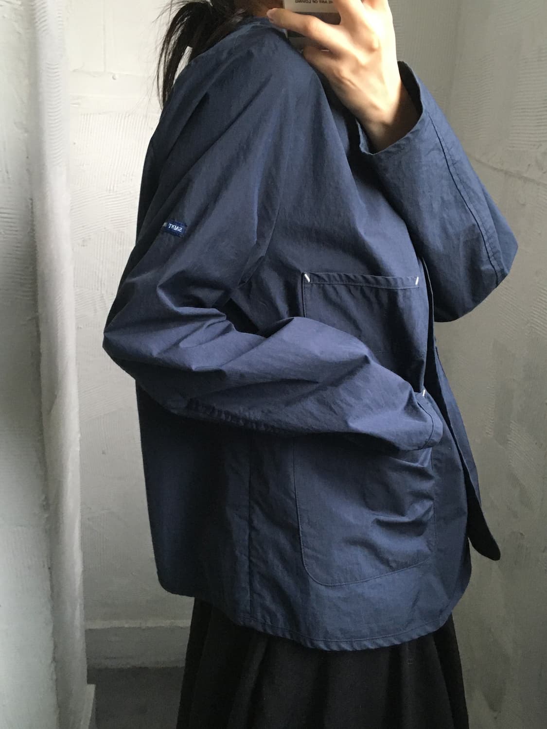 Saint James 세인트제임스 네이비 논카라 자켓 상품이미지2