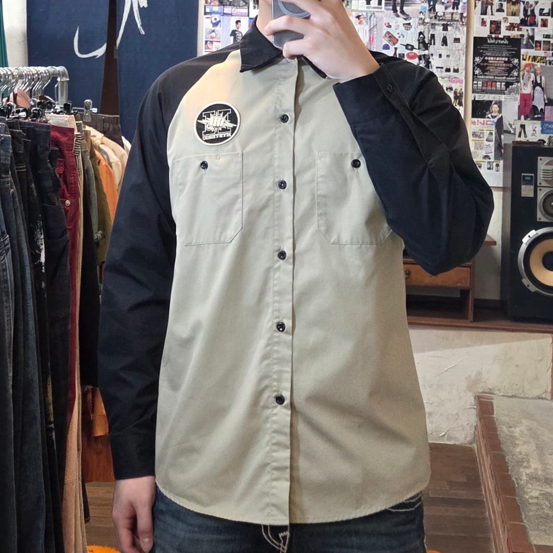 히스테릭 글래머 00S 배색 워크 셔츠 상품이미지1