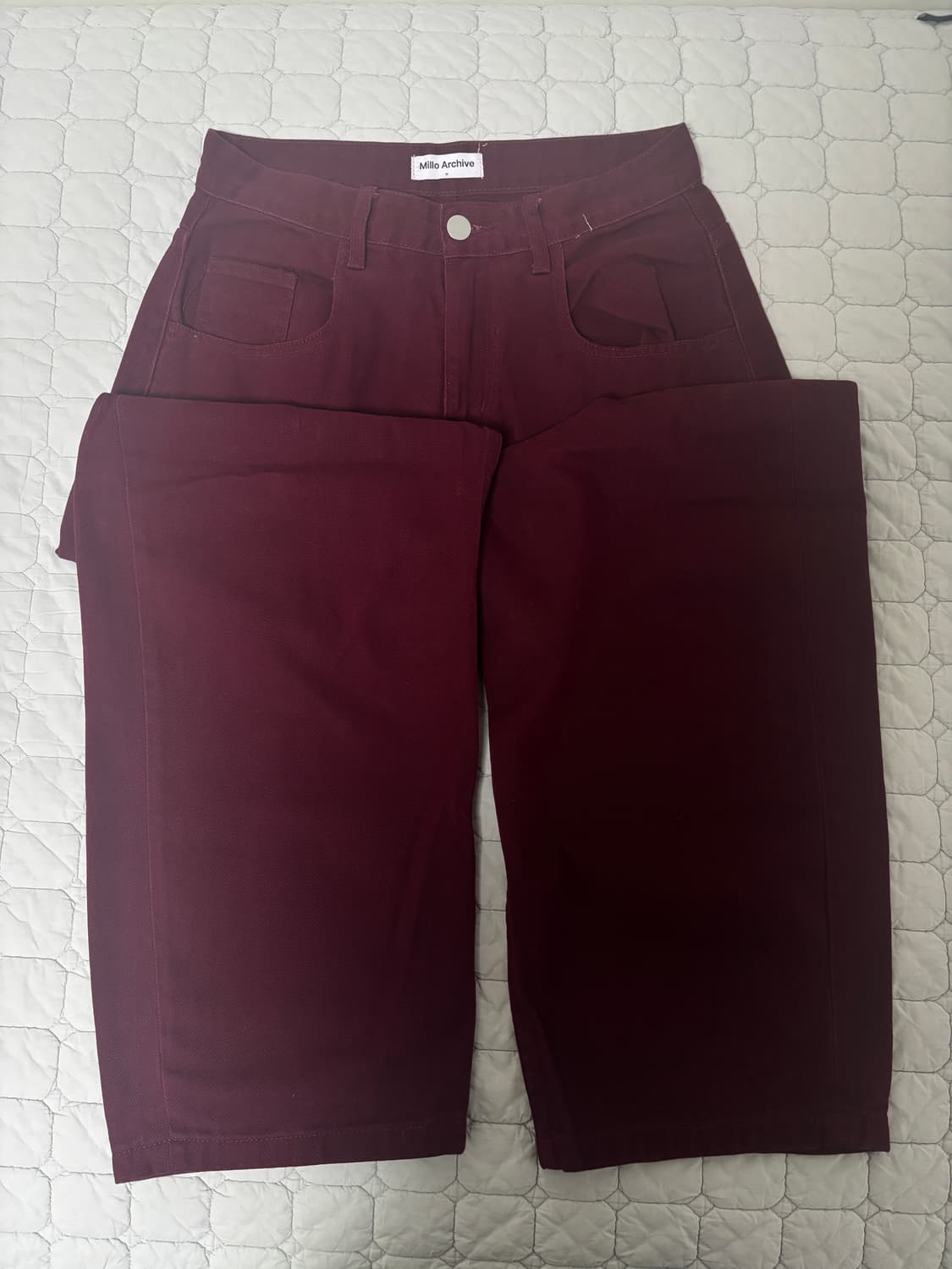 [M] 밀로 아카이브 리플렉트 커브드 팬츠 버건디 상품이미지5