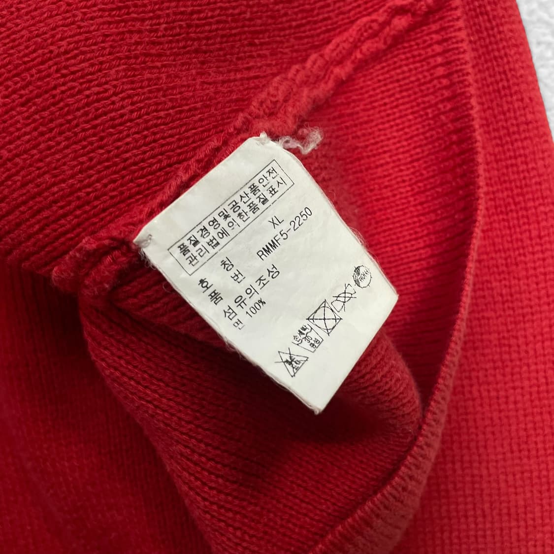 폴로 랄프로렌 스포츠 로고 코튼 하프 집업 니트 레드 상품이미지4