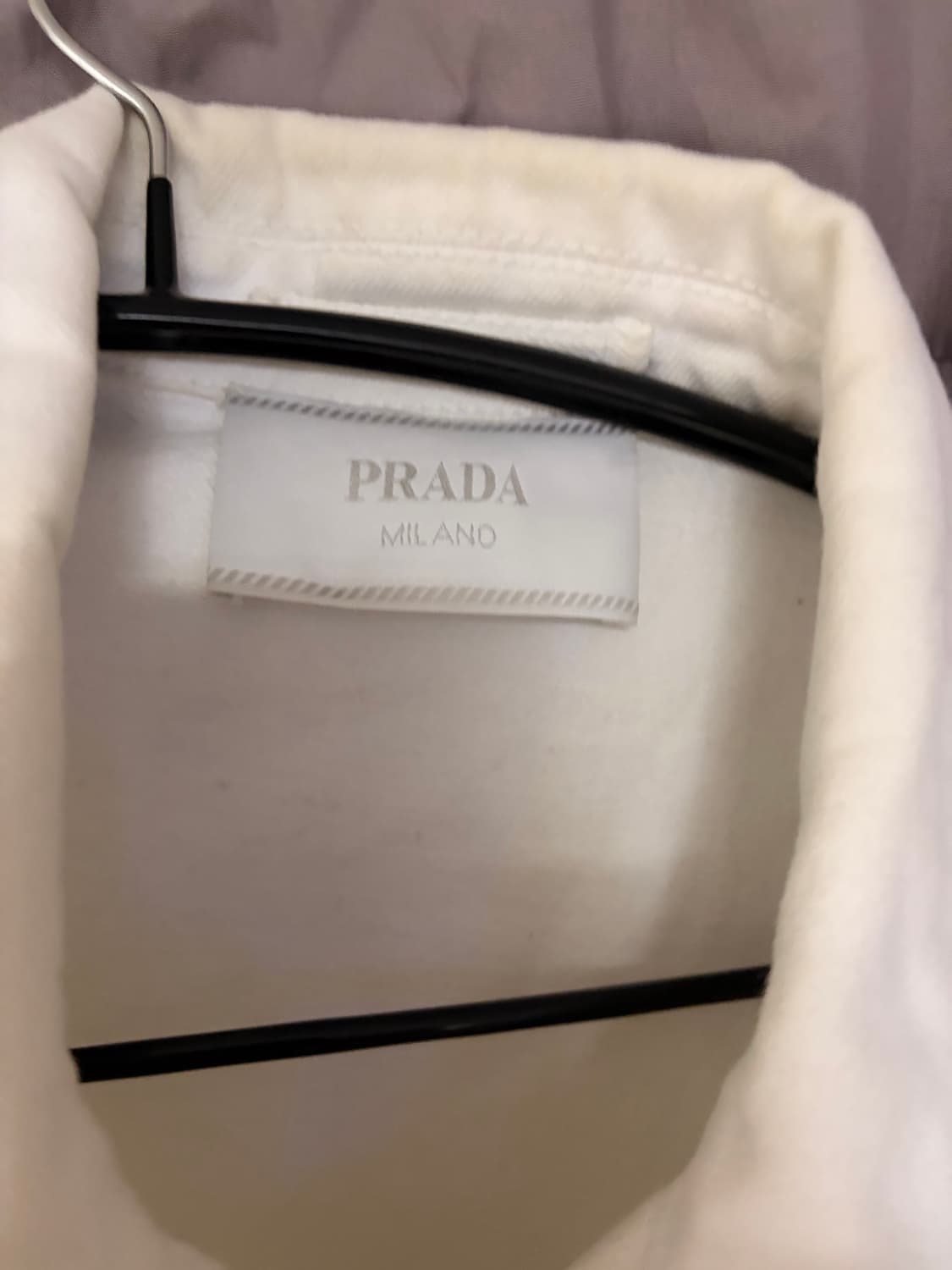 프라다 데님 블루종 자켓 화이트 XL 상품이미지3