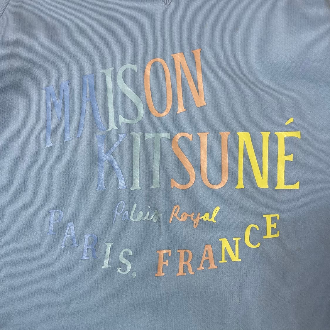 메종키츠네 스카이블루 프린팅 맨투맨 M 상품이미지6
