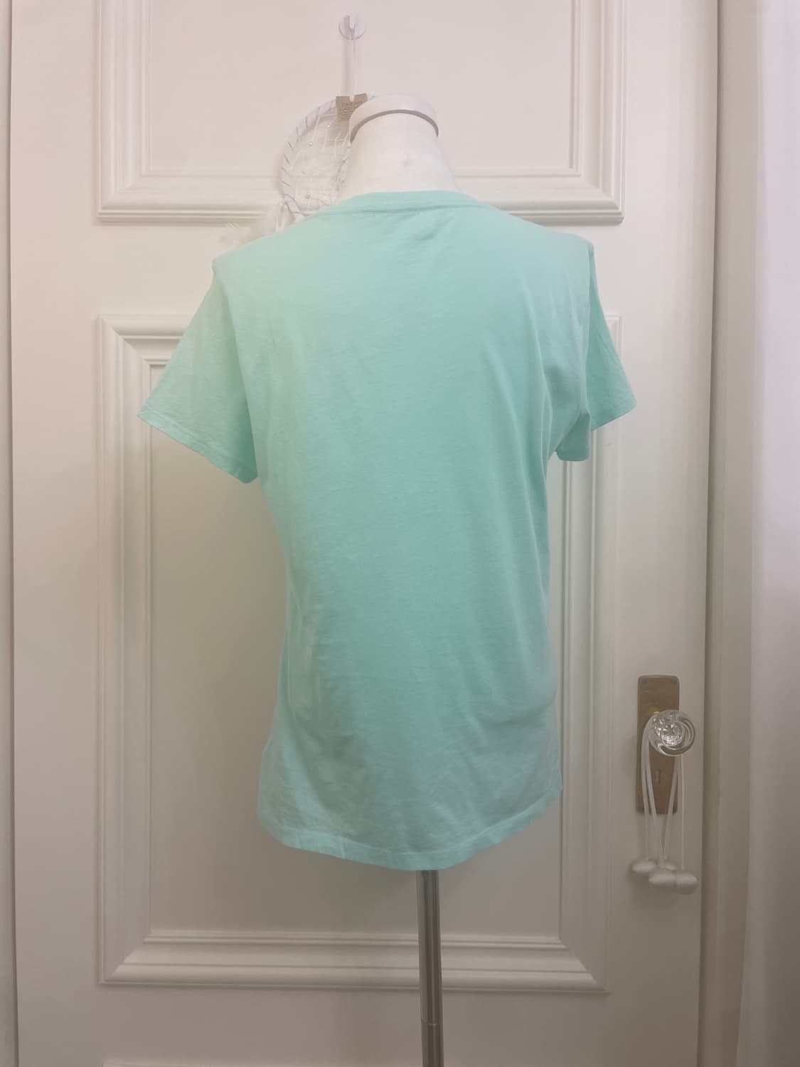 GAP mint blue logo basic top(size-M) 상품이미지3