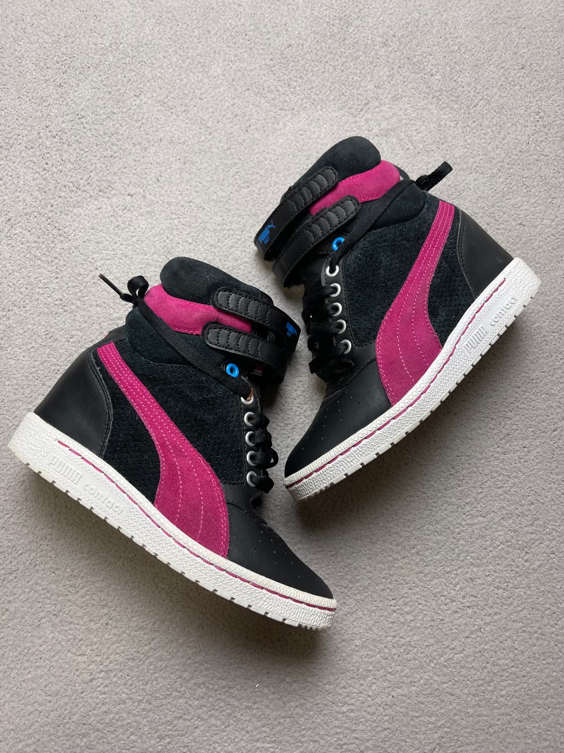 [220] PUMA 푸마 하이탑 스니커즈 블랙 핑크 상품이미지2