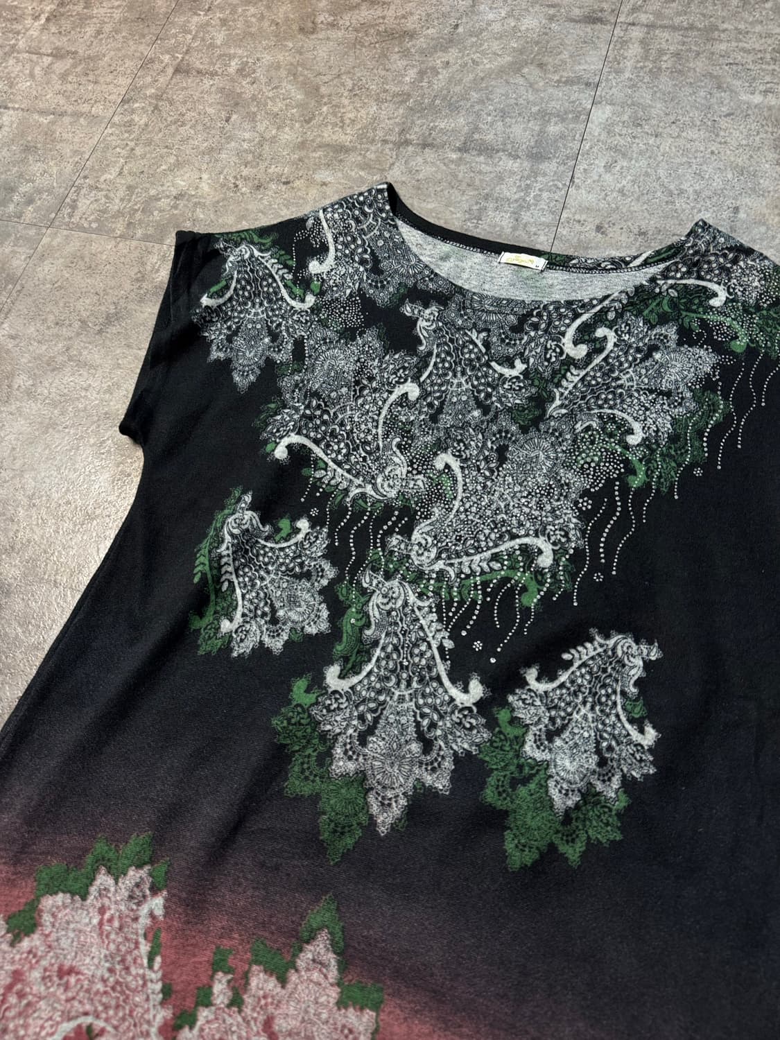 페이즐리 그라데이션 원피스 레이어드 탑 2pcs SET 상품이미지8