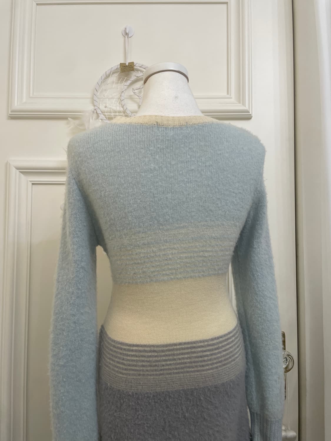 COURREGES mint gray wool sweater mini op 상품이미지4