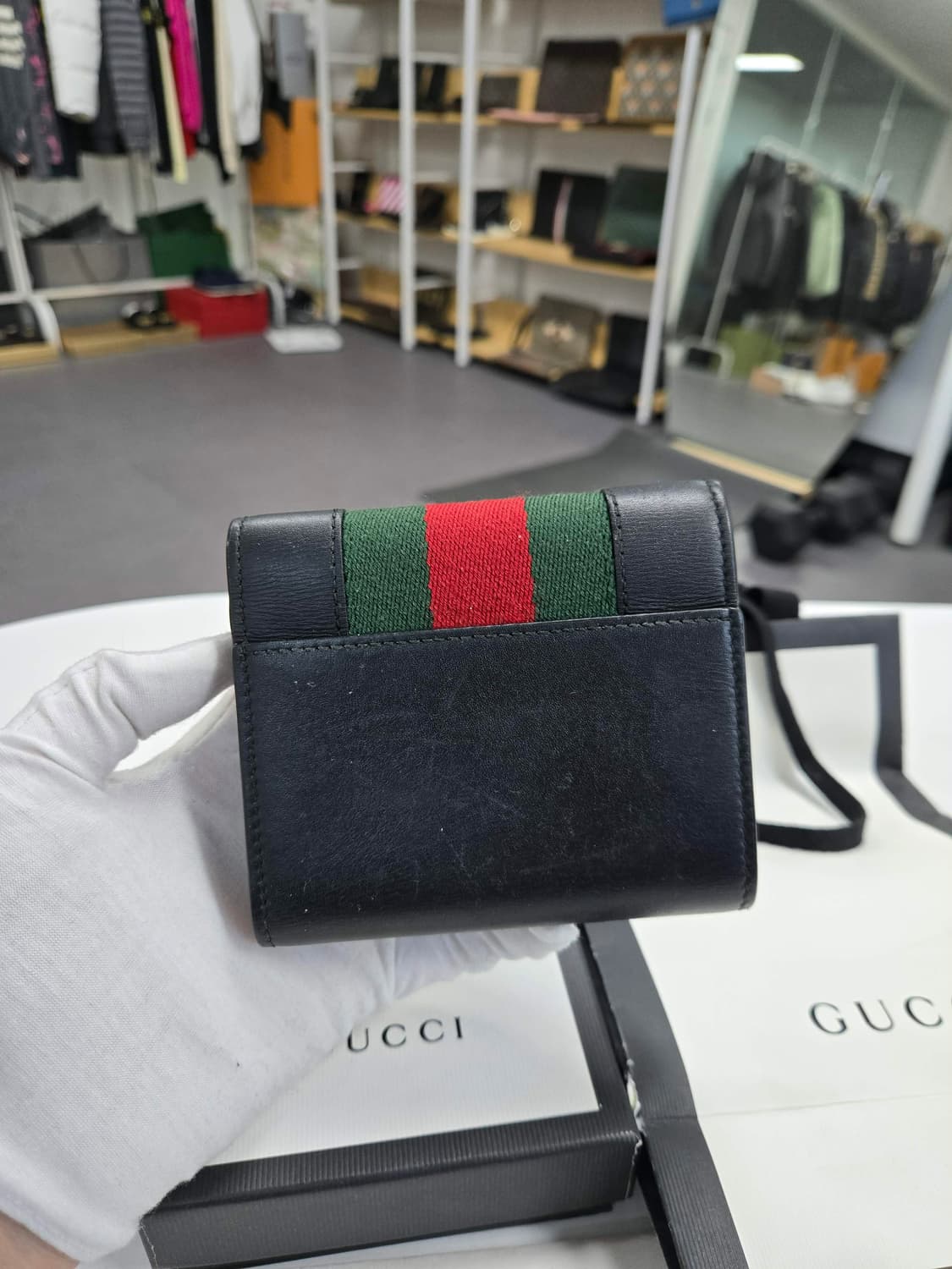 [A급컨디션]구찌 블랙 실비 반지갑 상품이미지2