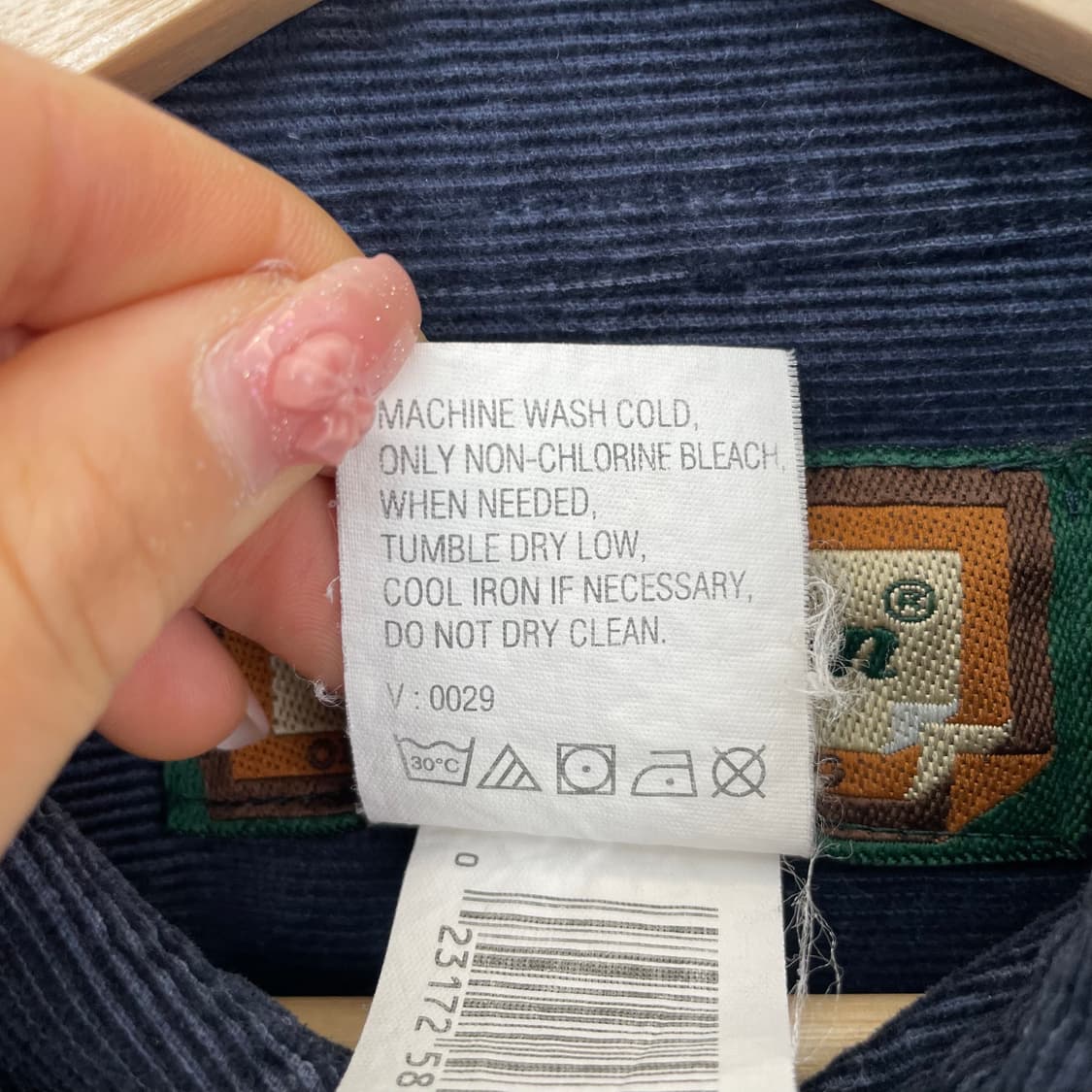 빈티지 네이비 코듀로이 원포켓 긴팔 헌팅 셔츠 L 상품이미지7
