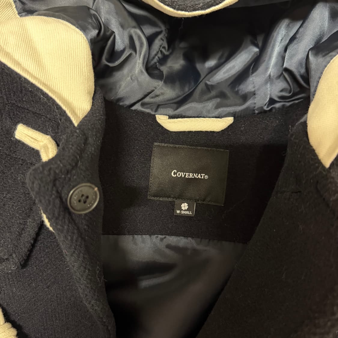 커버낫 우먼 숏 더플코트 네이비 상품이미지3