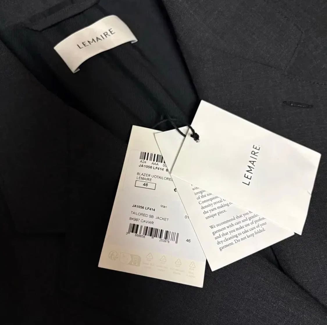 25ss 르메르 테일러드 싱글 브레스티드 자켓 캐비어 상품이미지5