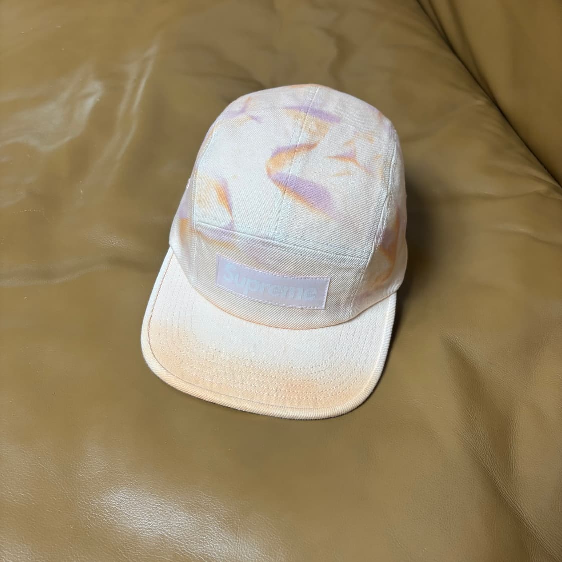 슈프림 캠프캡 모자 박스로고 워시드 데님 피치 상품이미지1