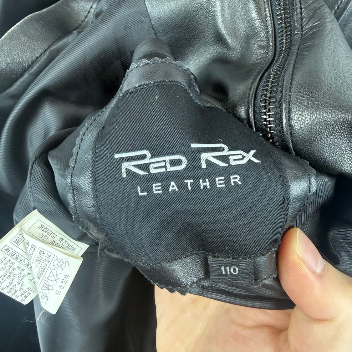 (110) Red Rex 양가죽 레더 자켓 블랙 상품이미지6