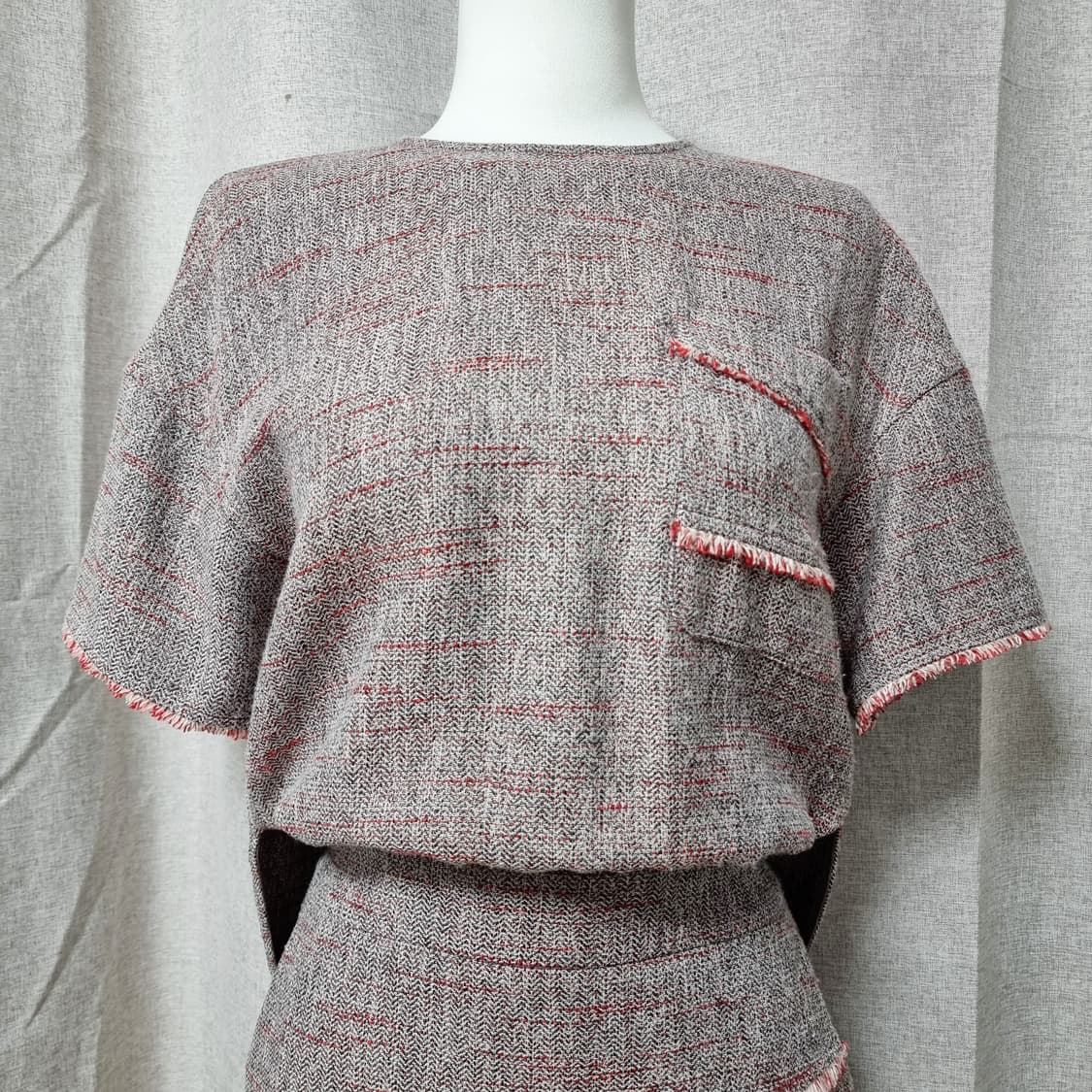 마쥬 maje 트위드짜임 투피스st 원피스 (55) 상태양호 상품이미지4