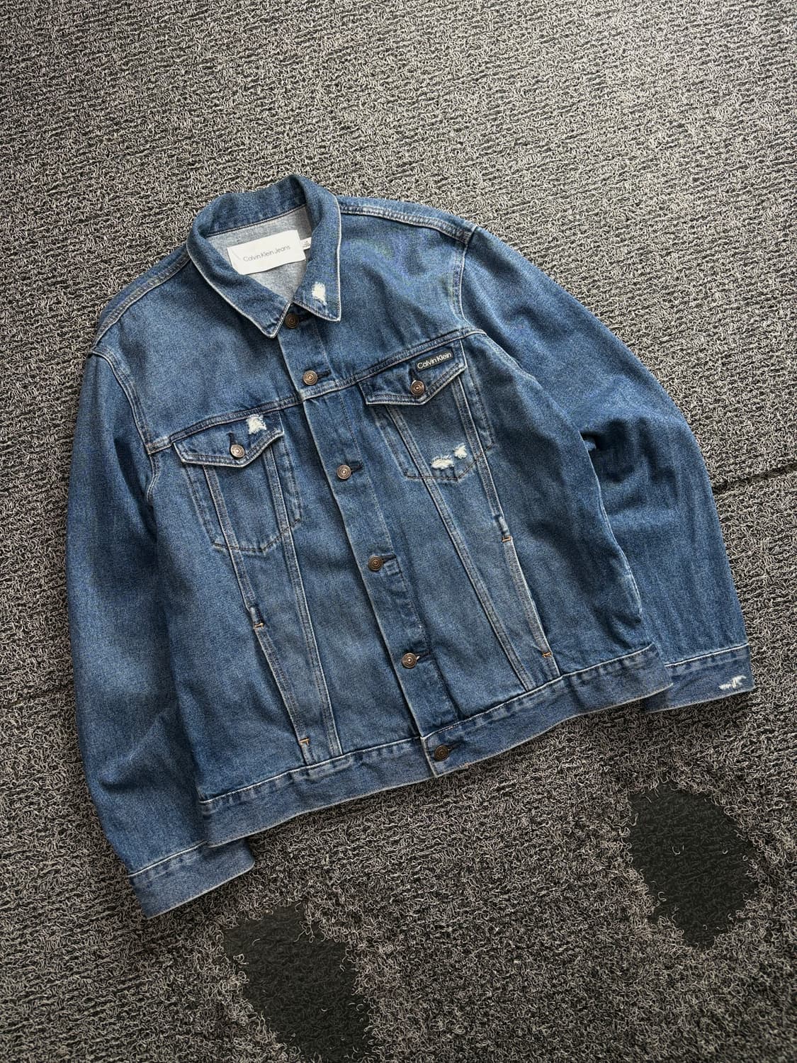 캘빈클라인 디스트로이드 데님 트러커 워크 자켓 3622 상품이미지1