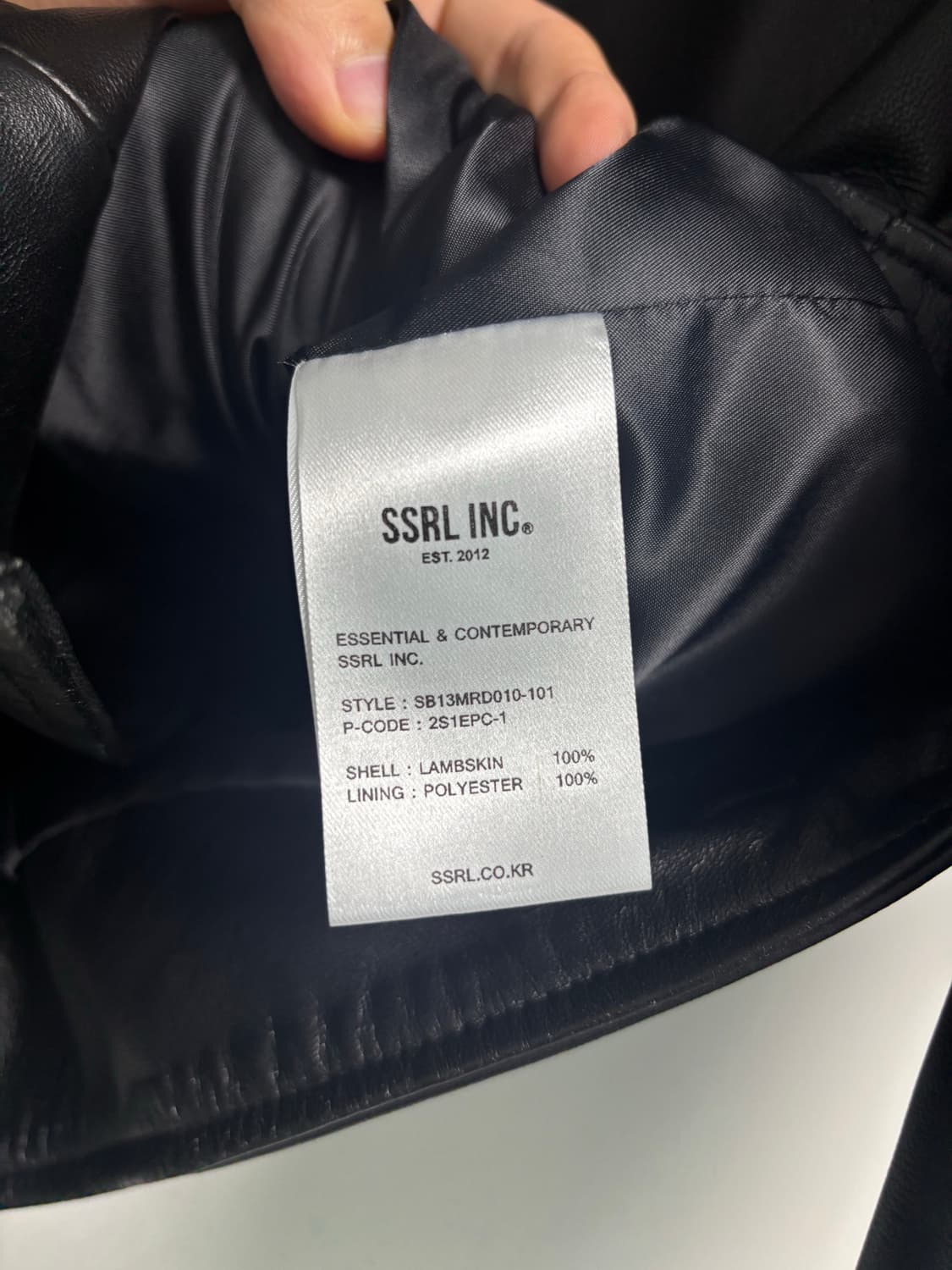 SSRL 에스에스알엘 램스킨 양가죽 논카라 라이더 주우재 자켓 상품이미지4