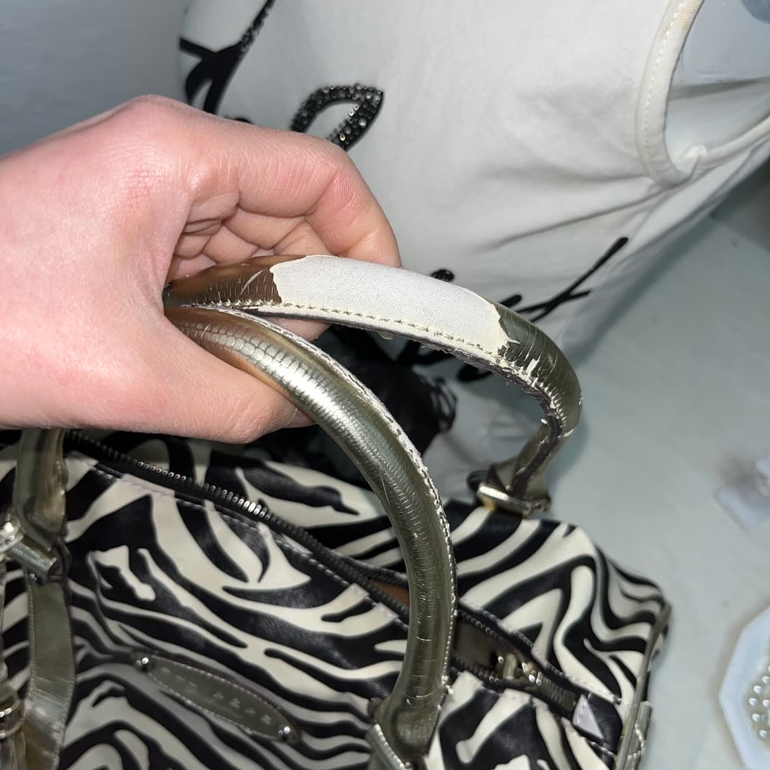 빈티지 갸루 지브라 백 상품이미지4