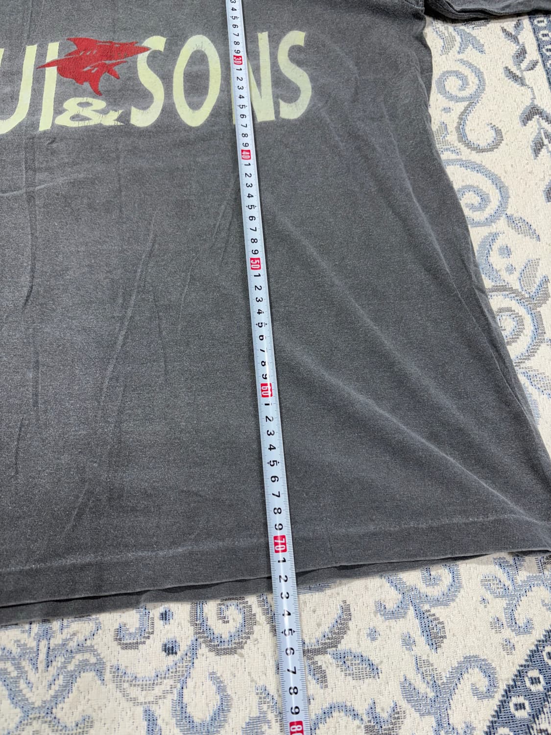 90s Maui & Sons 상어 그래픽 워싱 반팔티 상품이미지3