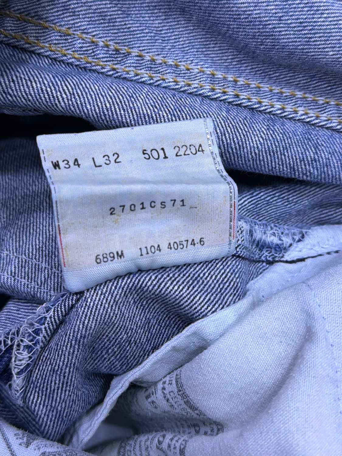 리바이스 501 00's 레귤러핏 빈티지 데님팬츠 34 상품이미지9