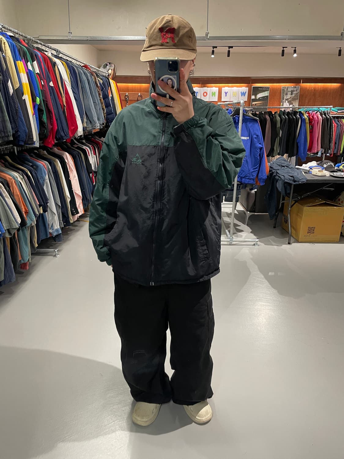 빈티지 리버시블 플리스 바람막이 자켓  상품이미지5