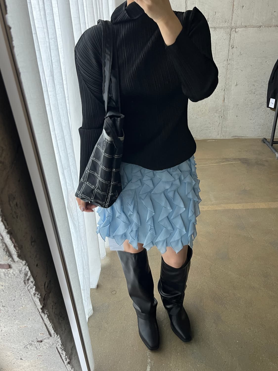 00s Courreges 꾸레쥬 로고 패턴 쇼퍼백 상품이미지4