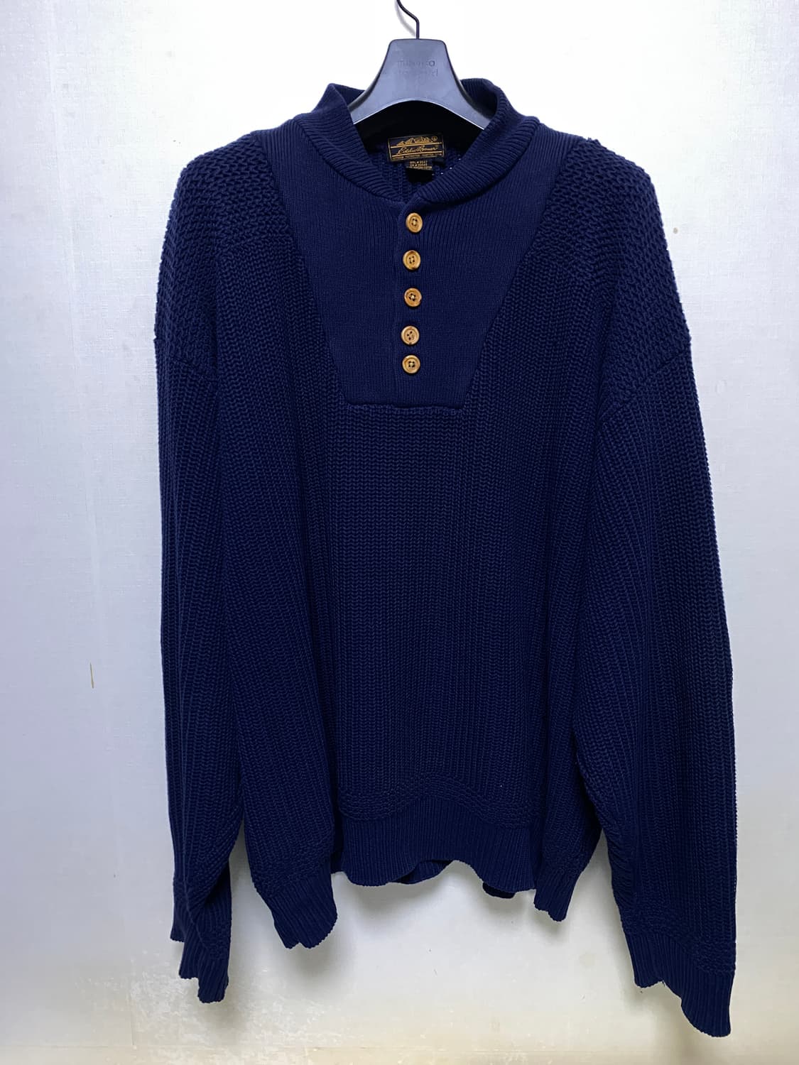 Vtg 에디바우어 헨리넥 청키 스웨터 (네이비) 상품이미지2