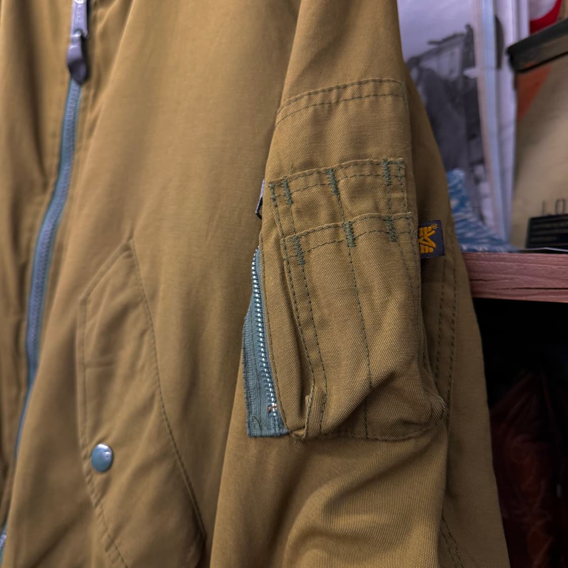 90s 알파 인더스트리 리버시블 플라이트 MA1 밀리터리 봄버 자켓 상품이미지8