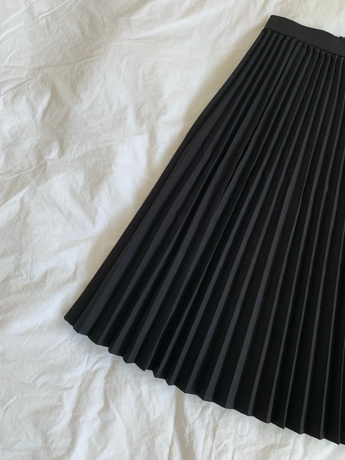 블랙 플리츠 스커트 상품이미지3