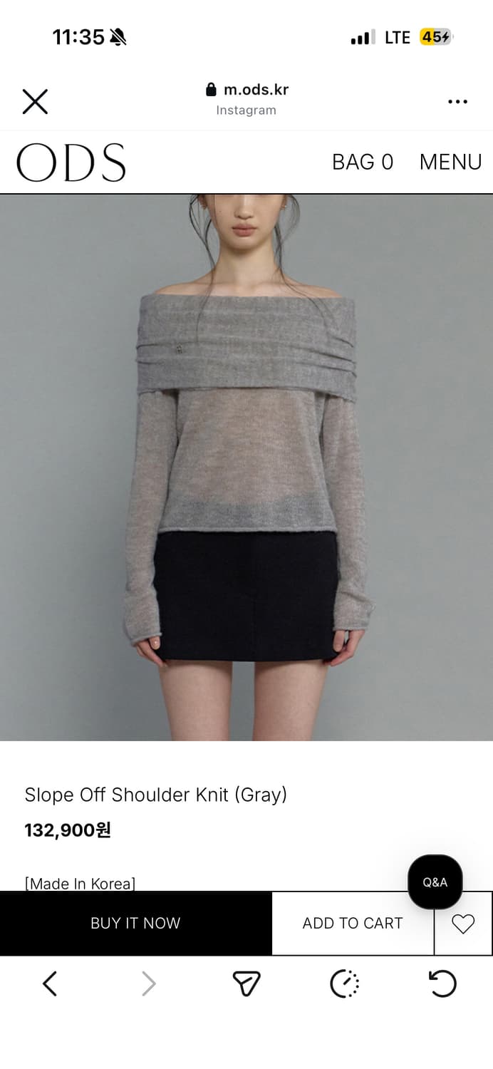 ods 오프숄더 그레이 상품이미지1