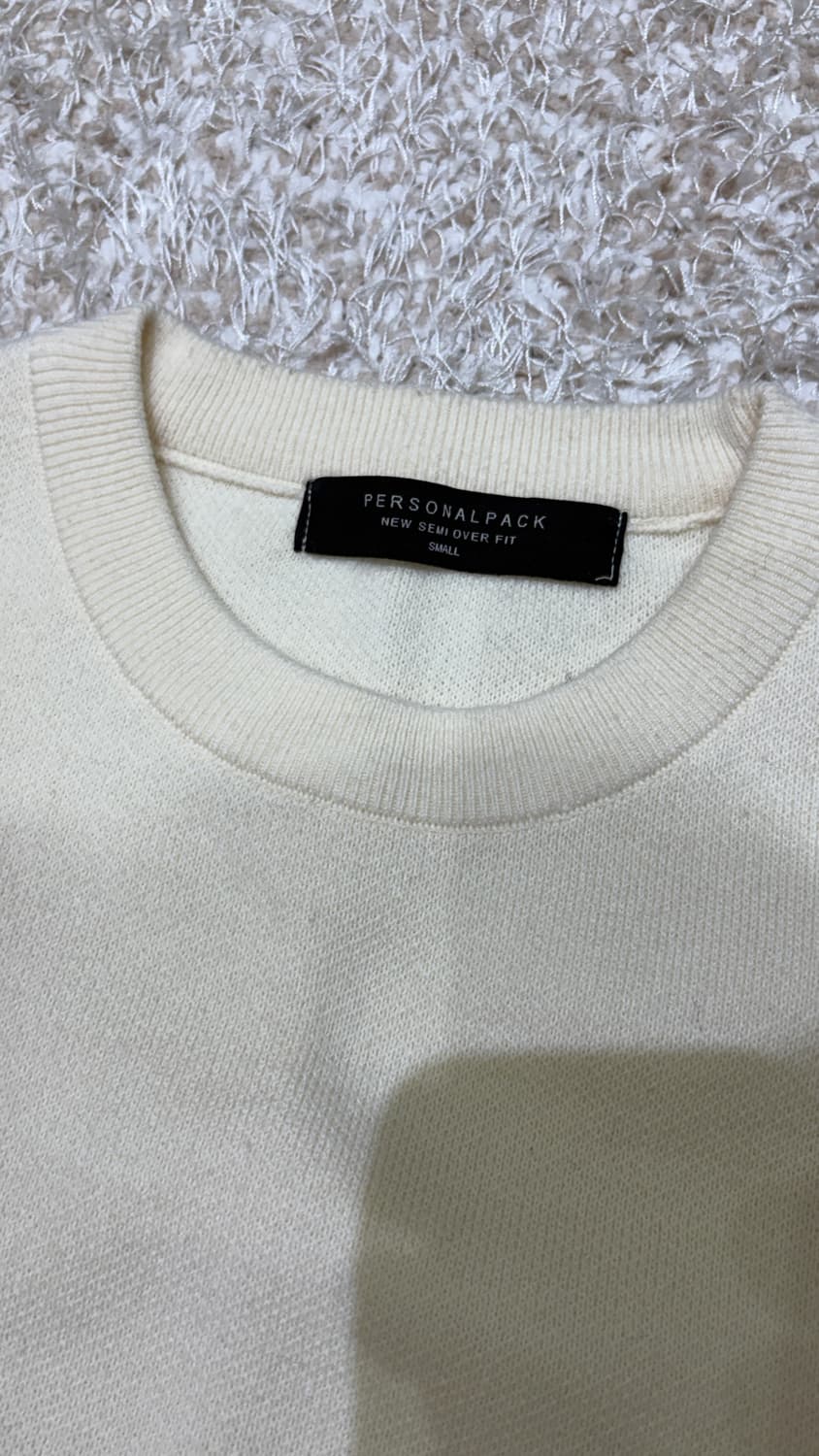 (택포) 퍼스널팩 뉴 세미 오버핏 화이트 니트100 상품이미지3