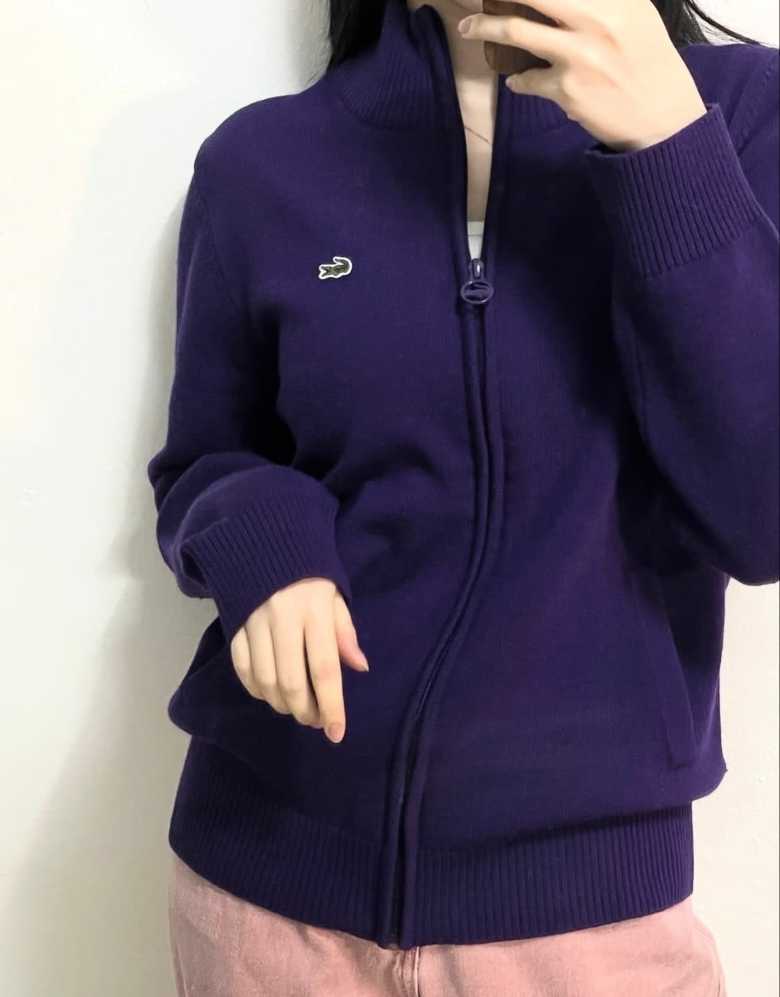 라코스테 와펜 니트집업 상품이미지1