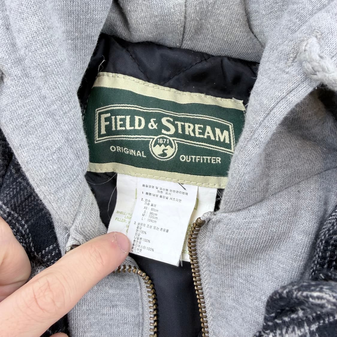 필드앤스트림 플란넬 누빔 후드 셔츠 자켓 상품이미지5