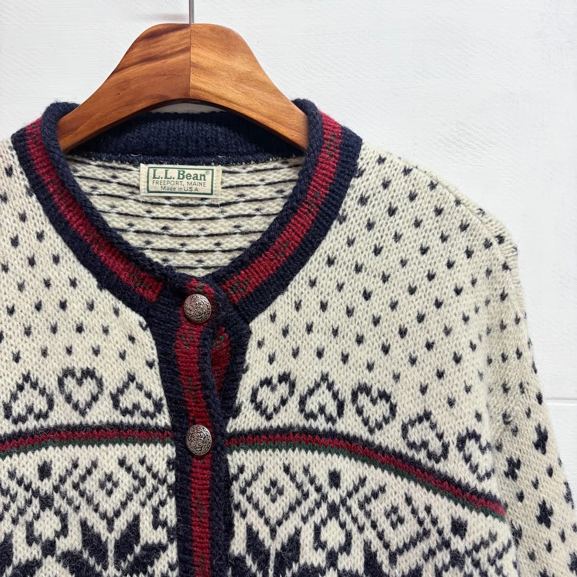 USA L.L.Bean 엘엘빈 페어아일 노르딕 니트 가디건  상품이미지2