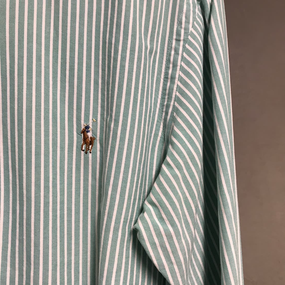 폴로 랄프로렌 스트라이프 셔츠 그린 S 상품이미지4