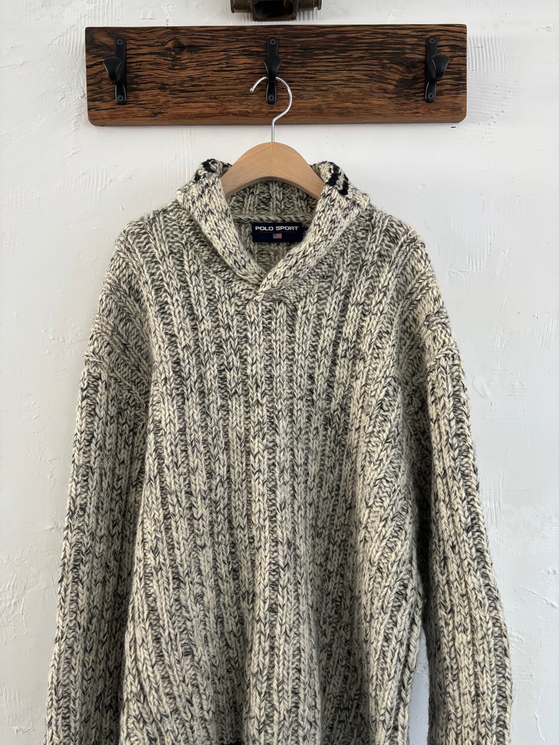 Polo 폴로 스포츠 보카시 헤비 울 숄카라 니트 스웨터 상품이미지6