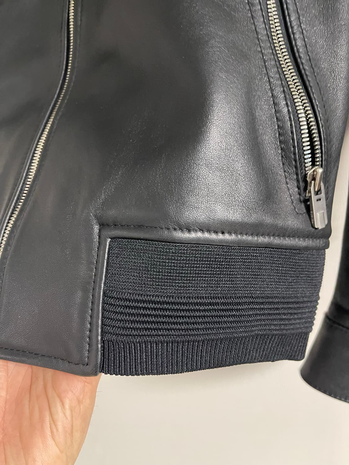 시스템 옴므 램스킨 양가죽 레더 블루종 자켓 블랙100 상품이미지3