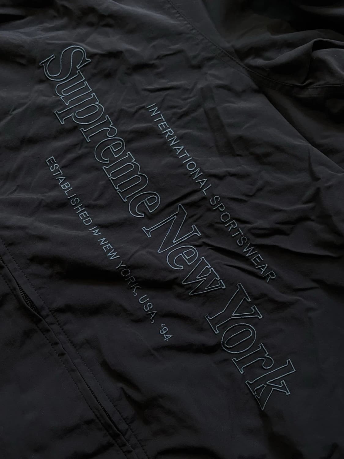 20FW 슈프림 사이드 로고 트랙 자켓 네이비 상품이미지4