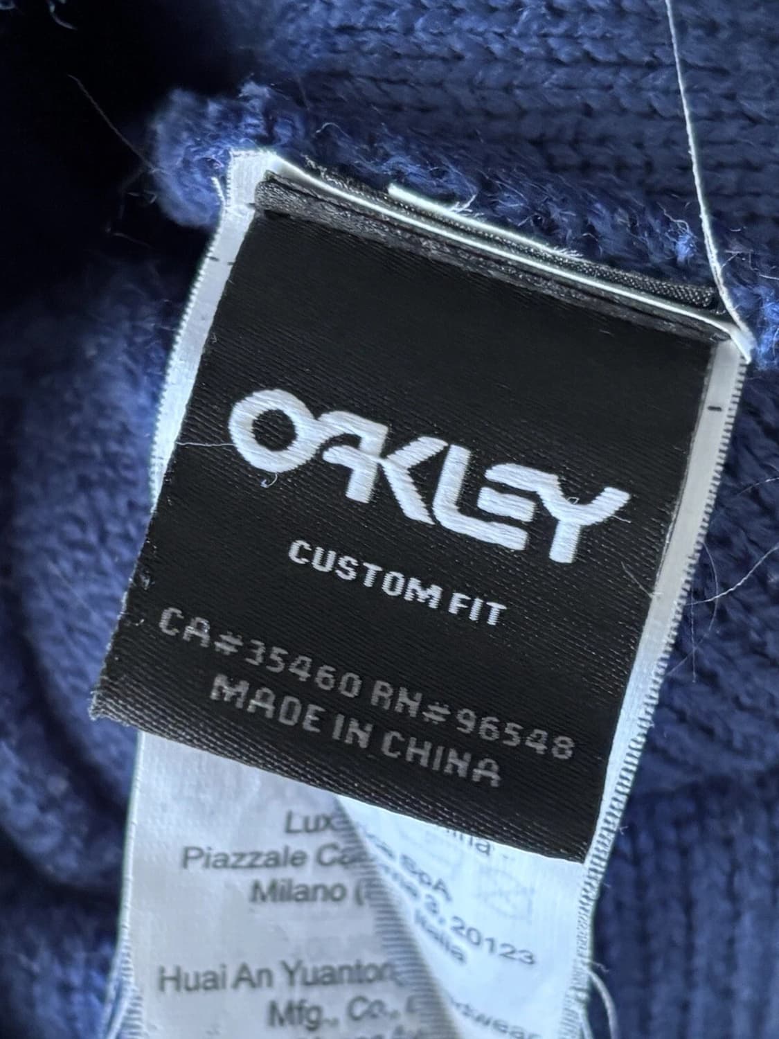 오클리 로고 폼폼 니트 비니 블루 상품이미지3