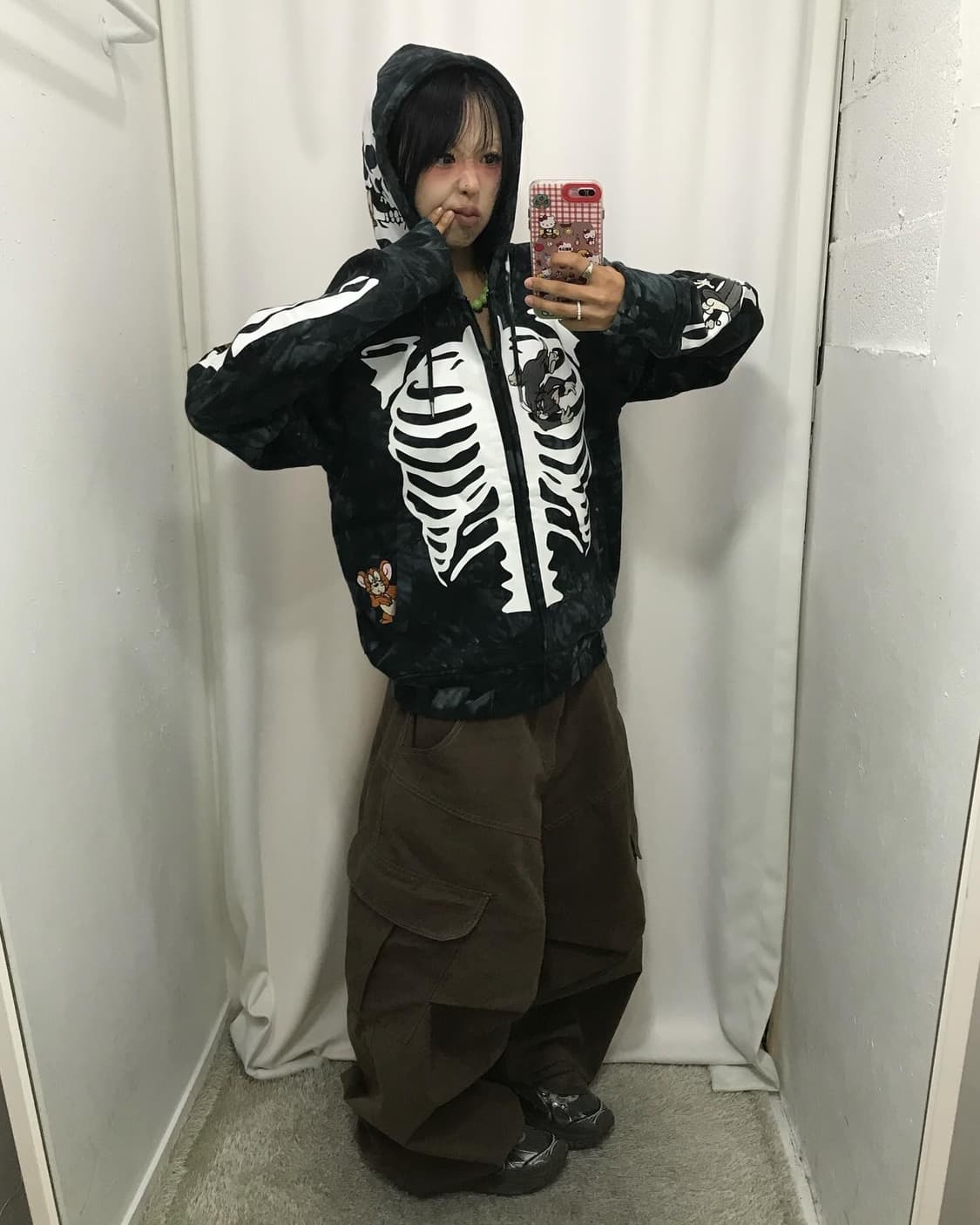 Vanson X Tom&Jerry Bone Hood Zip-Up 상품이미지4