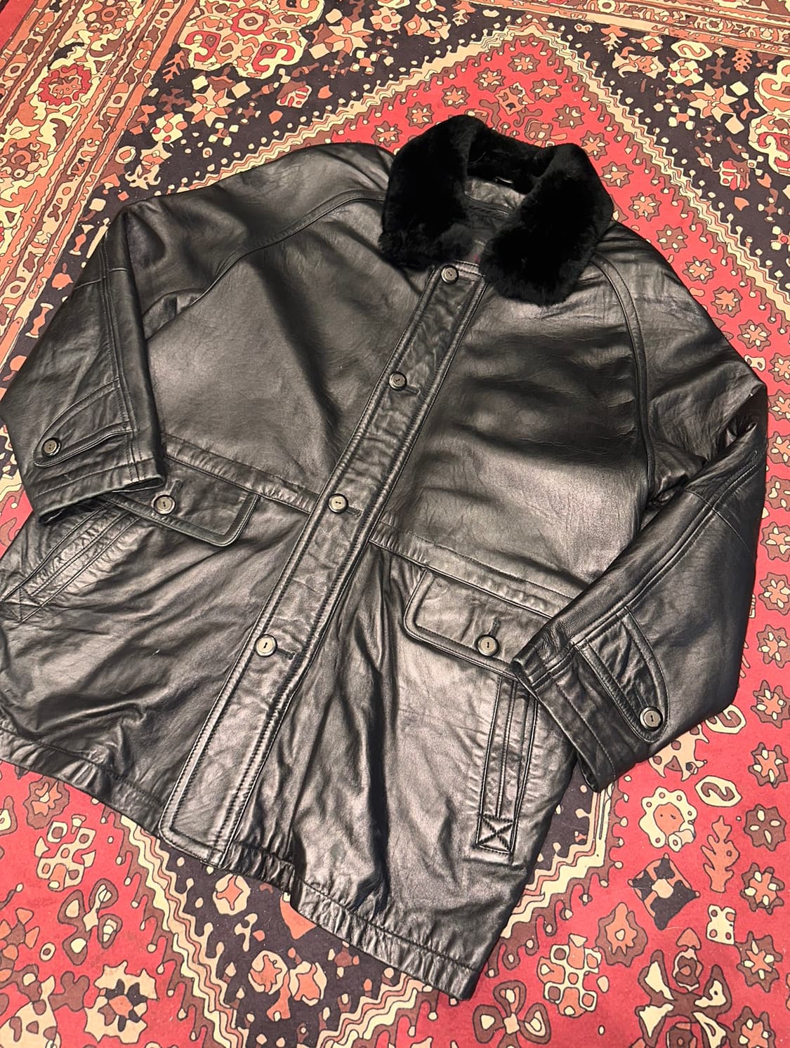 ( XL-2XL ) 가죽하프 양가죽자켓 가죽코트 가죽카코트 레더자켓 상품이미지2