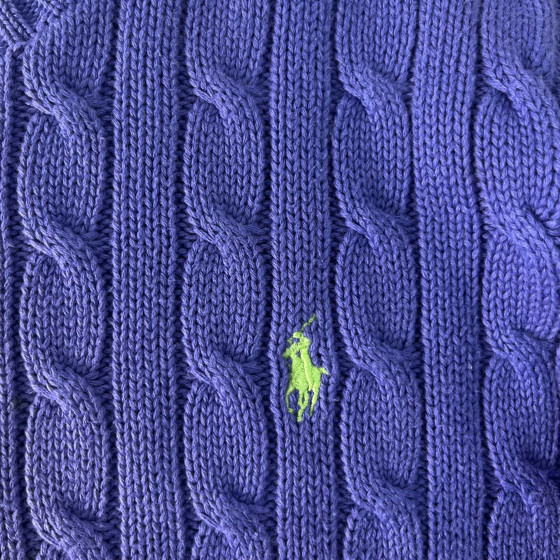 W 90 폴로랄프로렌 라벤더 퍼플 꽈배기 니트 상품이미지3