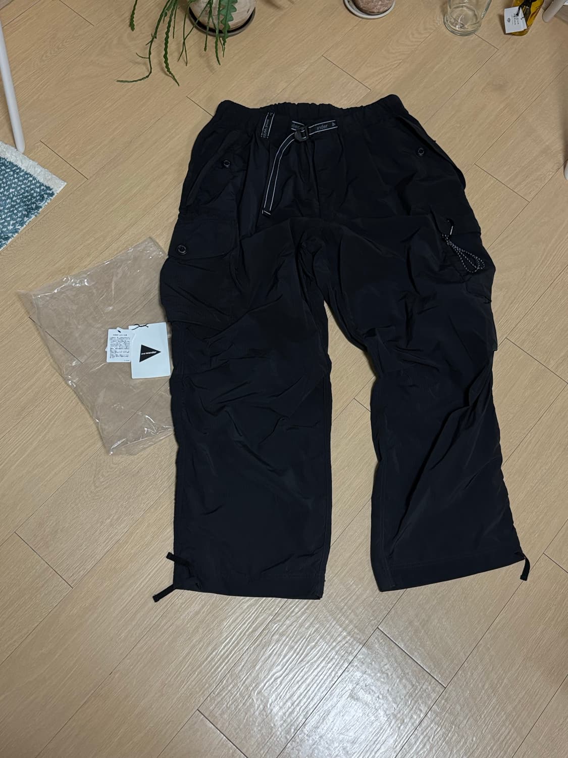 [XXL] 앤드원더 25fw 오버사이즈 카고 팬츠 블랙 상품이미지1